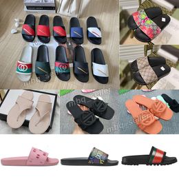 With box Designer Slippers for Mens Womens Flat Heels Slides Fashion Luxury Floral Sliders Grid pattern Print Slippers Summer Sandals Beach Slide