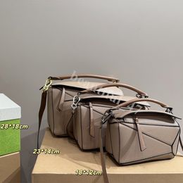 Designer Cross Body Luxury Tote Bag Women Handbag Puzzle Geometric Shoulder Bags Designers Bags Fashion Crossbody Bag Contrast Color Patchwork Purses Letters 24cm