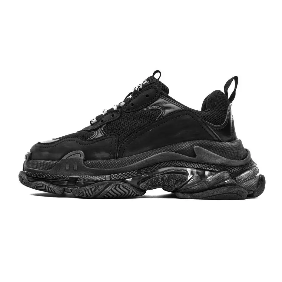 Top Quality Casual Shoes Mens Women Sports Running Jogging Crystal Clear Sole Platform Black Sole Vintage Sneakers Fashion Trainers Eur 36-45